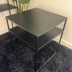 End Table, Black, Metal