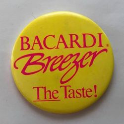 1992 Bacardi Breezer Neon Pinback Button