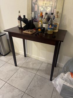Dark Wood Console Table