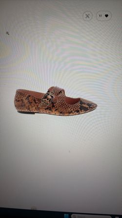 J Crew Logan size 9 leather snake skin ballet flat