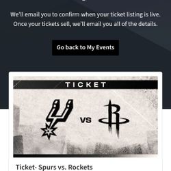 Spurs vs Rockets, Sun, 03/08/2026 @7pm