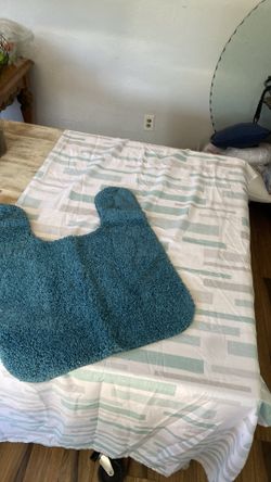 Shower curtain and rug