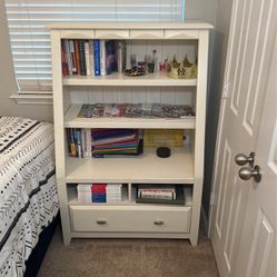 Cream Multipurpose Bookshelf + Nightstand 