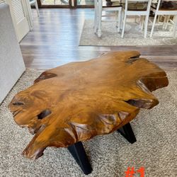 Live Edge Wood Coffee Table 