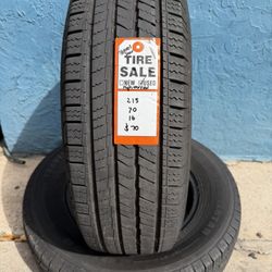 (2) Used 215 70 16 Travel star