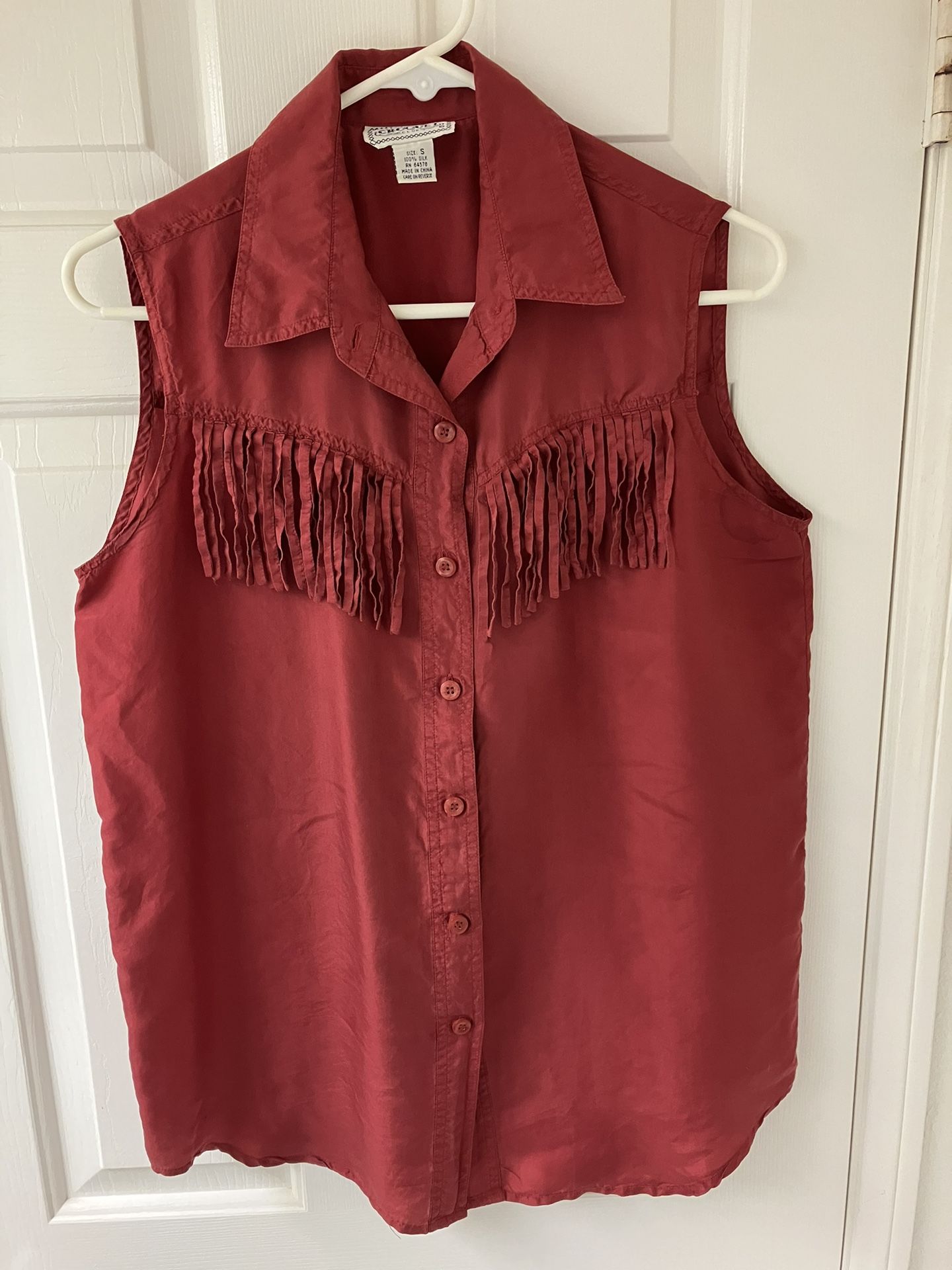 Silk Blouse with Fringes