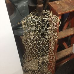 Antique Cast Iron Stand With Wire Dress form 