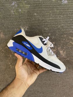 Nike Air Max 90 Golf G TB sneakers in a clean White, Game Royal, and Black colorway. 