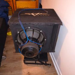 SKAR AUDIO 15in. EVL 2ohm dual voice coil  and skar audio built and tuned vented enclosure