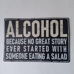Funny Bar Sign or Man Cave Decor 8"x12″ Durable Beer Tin Sign