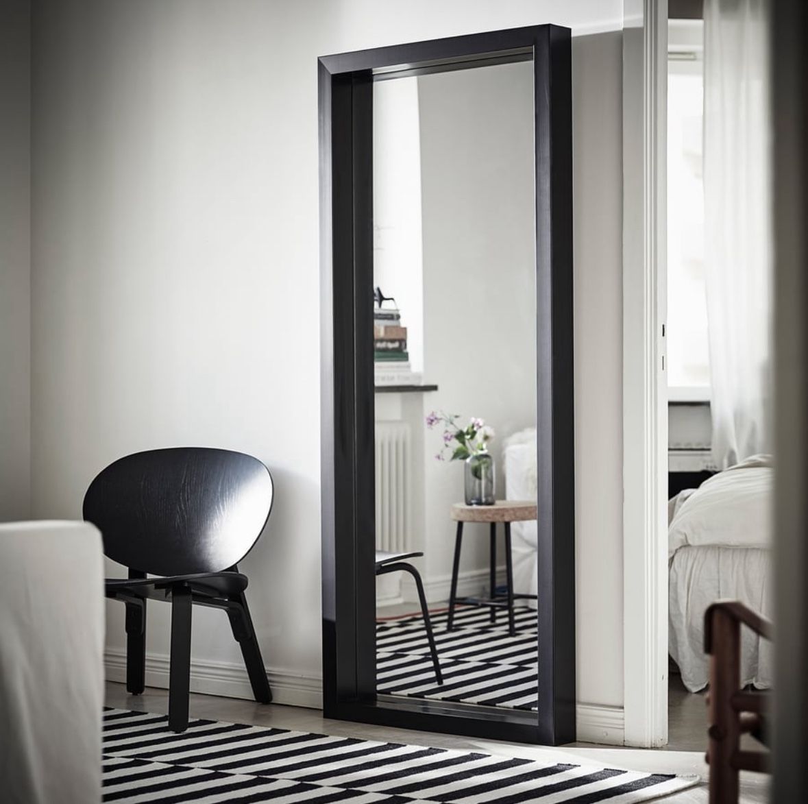 Black Standtorg Mirror, 29 1/2” x 70 7/8”
