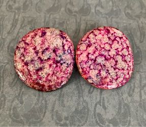 Speckled Plastic Vintage Faux Stone Pierced Earrings