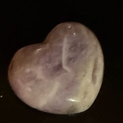 Heart crystal amythest