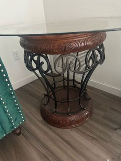 Round Glass Top Dining Table
