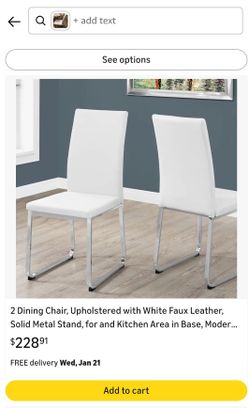 4 Faux Leather Chairs