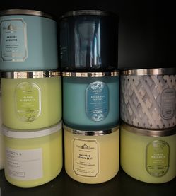 8 JARS BBW White Barn 3 Wick Candle 14.5 oz EACH  