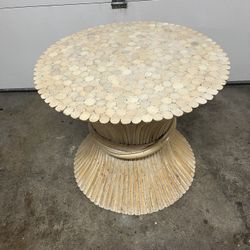 Vintage McGuire Style Mid Century Rattan Table