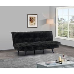 Brand New 76"×47" Black Curdoroy Sofa Bed