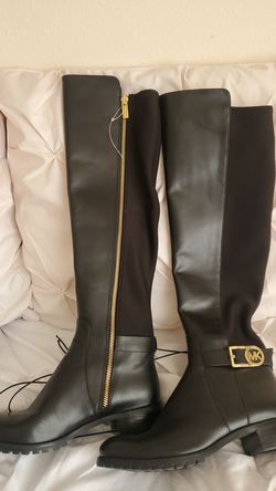 Michael Kors black leather boots size 7