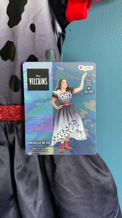 HALLOWEEN DISNEY CRUELLA DE VIL KIDS SIZE MEDIUM 8-10 COSTUME