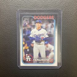 2024 Yoshinobu Yamamoto Topps Update Rookie Debut Rookie Card. Los Angeles Dodgers