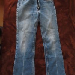 vintage levis talon 42 zipper distressed orange tab  31 x 30