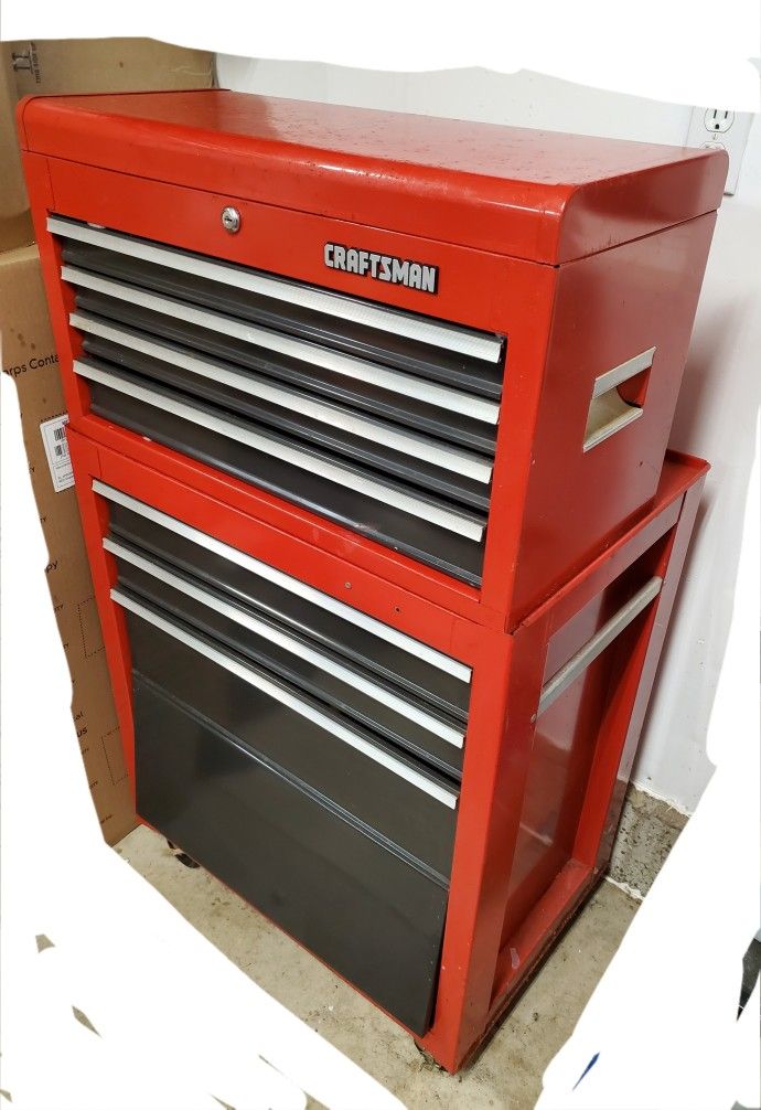 8 Drawer Stand Up Tool Box W/Portable 3 Drawer Tool Box. for Sale in