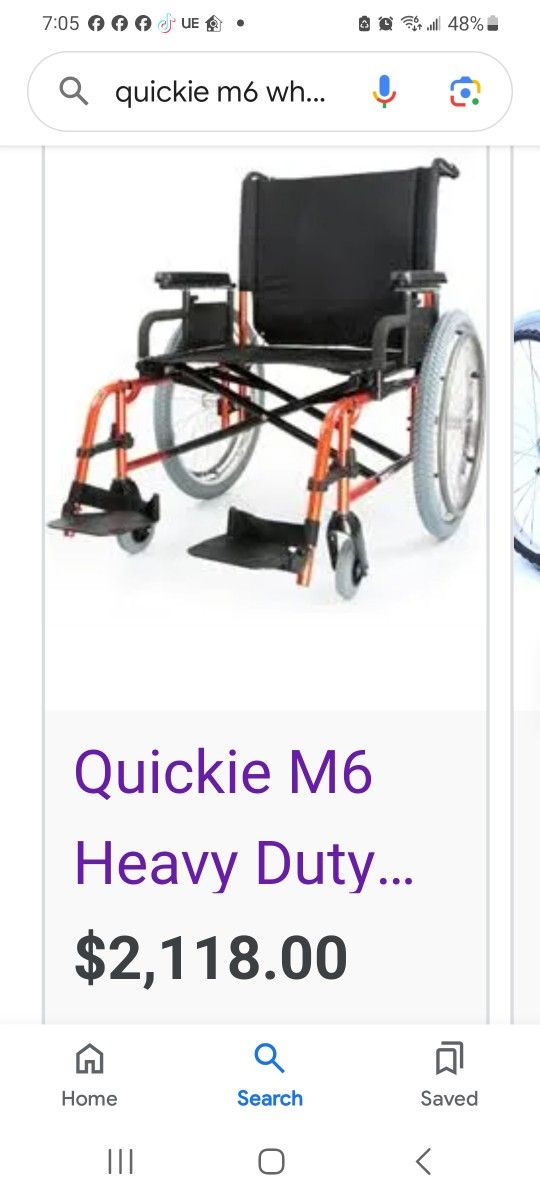 Quickie M6 HEAVY DUTY WHEELCHAIR