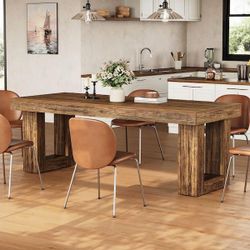 Modern Rustic Solid Wood Dining Table