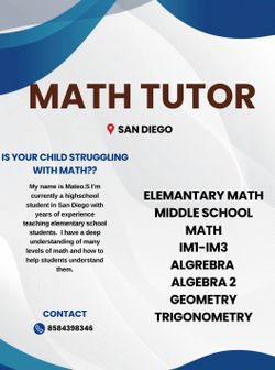 San Diego math tutor