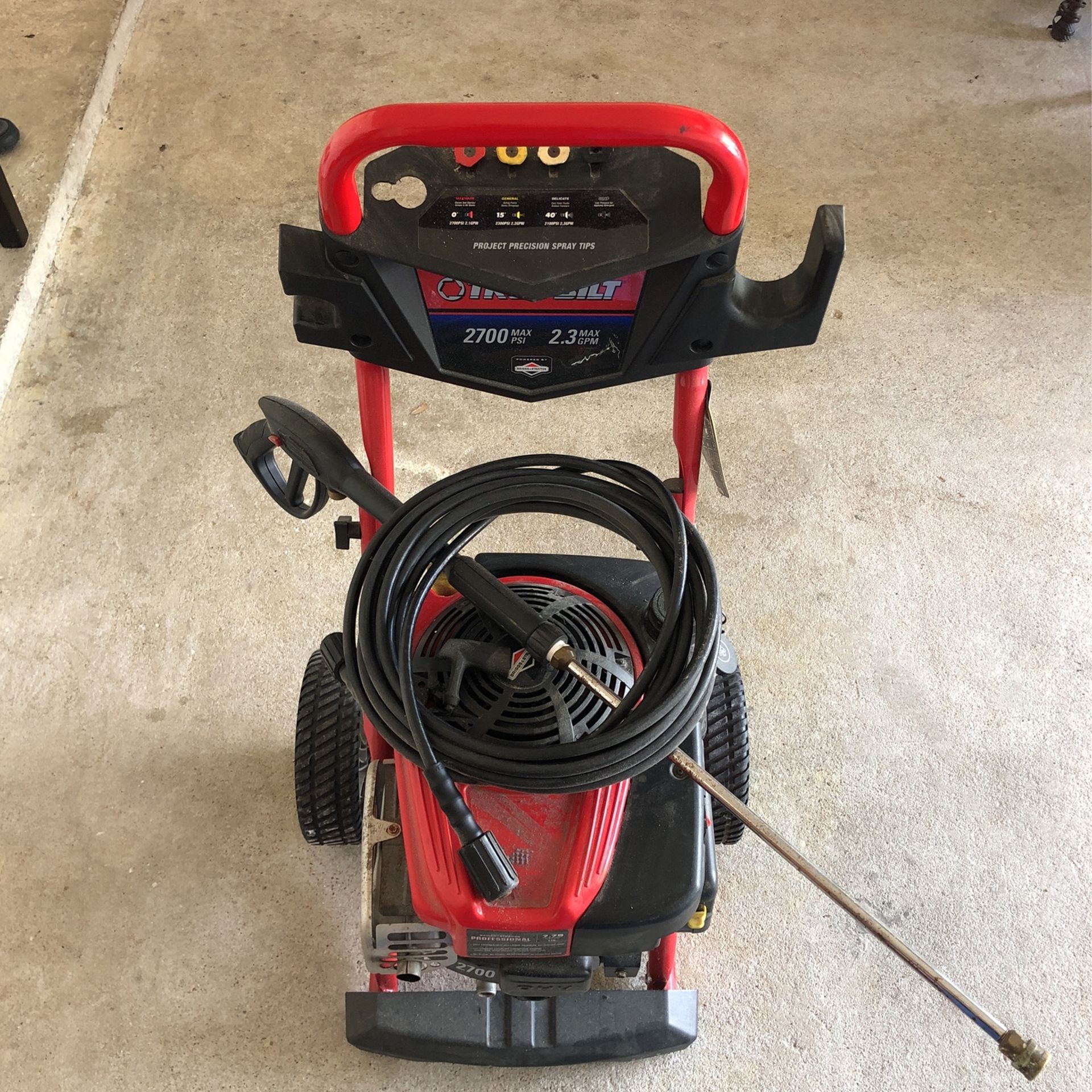 TroyBilt Pressure Washer 2700 PSI for Sale in Houston, TX OfferUp