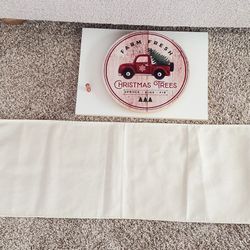 Christmas Lazy Susan/Fabric Runner 2 Piece Bundle 