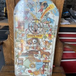 VINTAGE 1950's MARX DELUXE STATE FAIR BAGATELLE PINBALL GAME