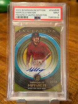 2022 Bowman Inception Marcelo Mayer Red Sox Giants Prospect Auto Good Foil PSA 9