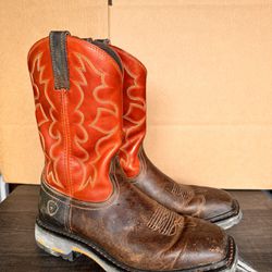 Men preowned Ariat soft toe boot size 10