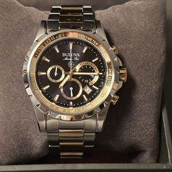 Bulova Marine Star Two Tone Men's Quartz Watch, 42mm