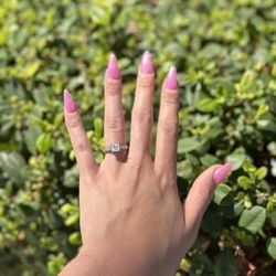 .9 Carat Diamond Engagement Ring Princess Cut