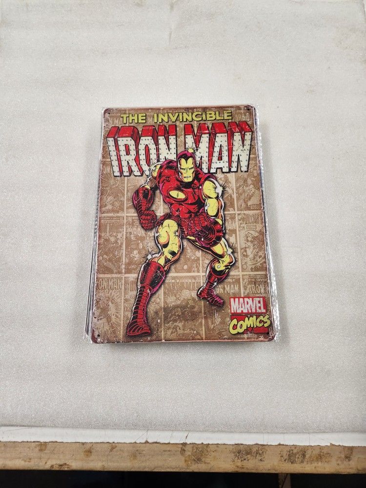 Iron Man Marvel Comics Superhero Avengers Metal Sign