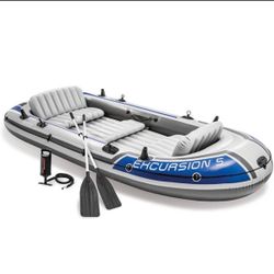 Intex Excursion 5 Boat With Trolling Motor