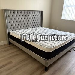 New Queen Bed Frame With Mattress 