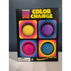 NeeDoh Teenie Color Change 4 Pack Mini Squish Stress Toys Schylling NEW