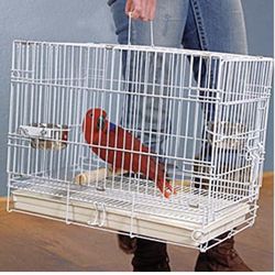 Large 24"x16.5"x20.5"H Durable Metal Travel or Veterinary Easy Collapsable Parrot Bird Carrier(P14)