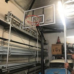 Retractable Basketball Stand With  Base , Good Condition 