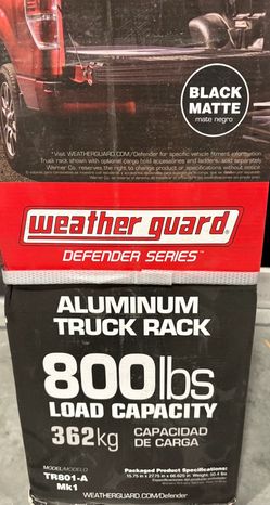 Black matte aluminum truck rack new in box
