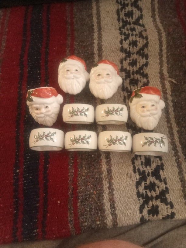 Vintage Christmas Napkin Ring Lot