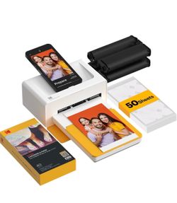 KODAK Dock Plus 4x6 Photo Printer, Smartphone Docking, 4PASS, 40 Sheets Bluetooth, iPhone & Android Smartphone Compatible, Charge While Printing, Wate