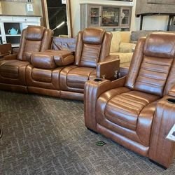 Backtrack Chocolate Power Reclining Sofa