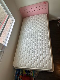 Twin bed and mattress