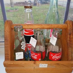 Antique Dr Pepper And Coke Bottles