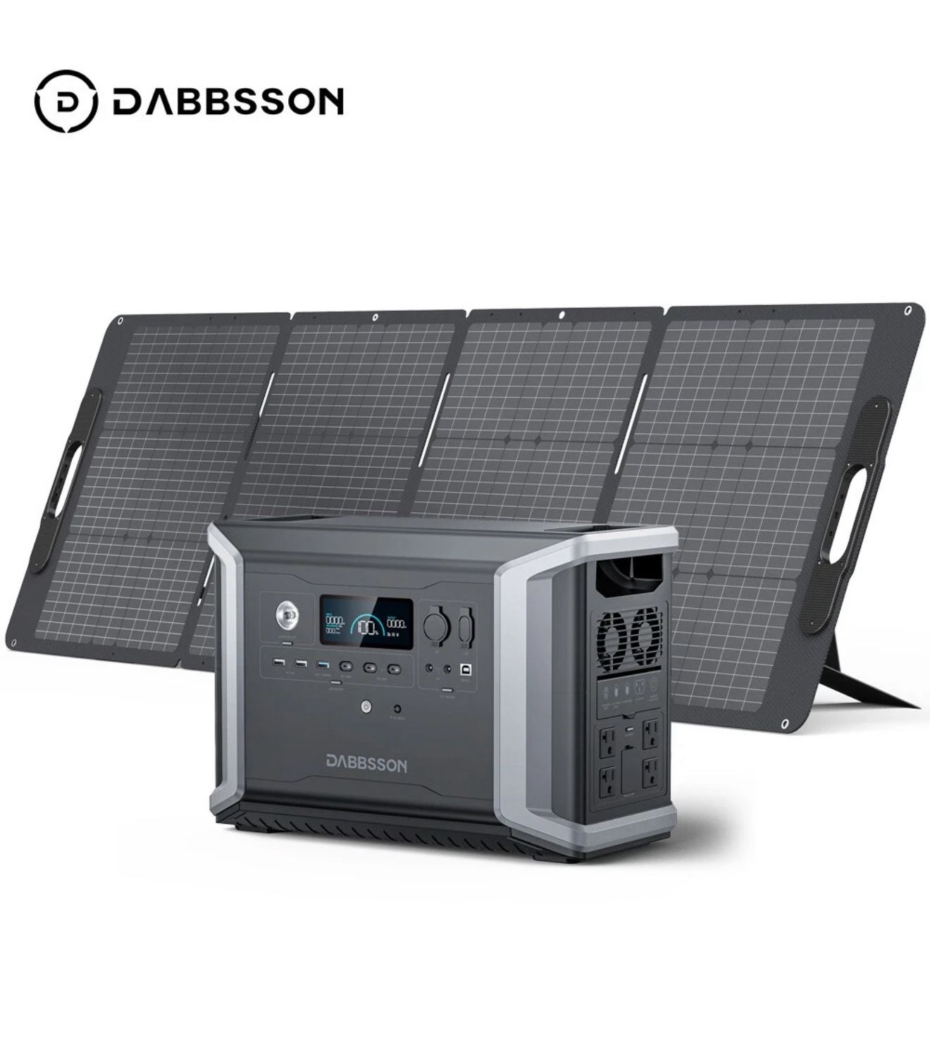 Dabbsson 2330Wh Power Station 2200W Solar Generator +210W Solar Panel Camping RV
